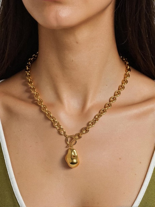 Large Pearl Chain Necklace