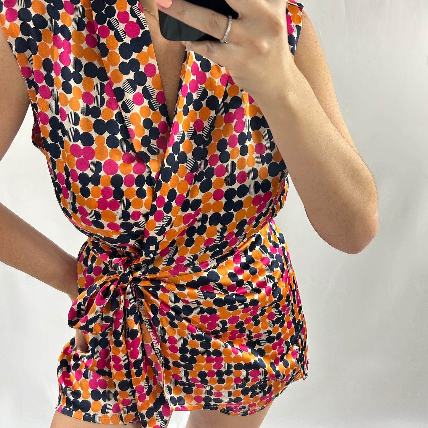 Polka Wrap Romper
