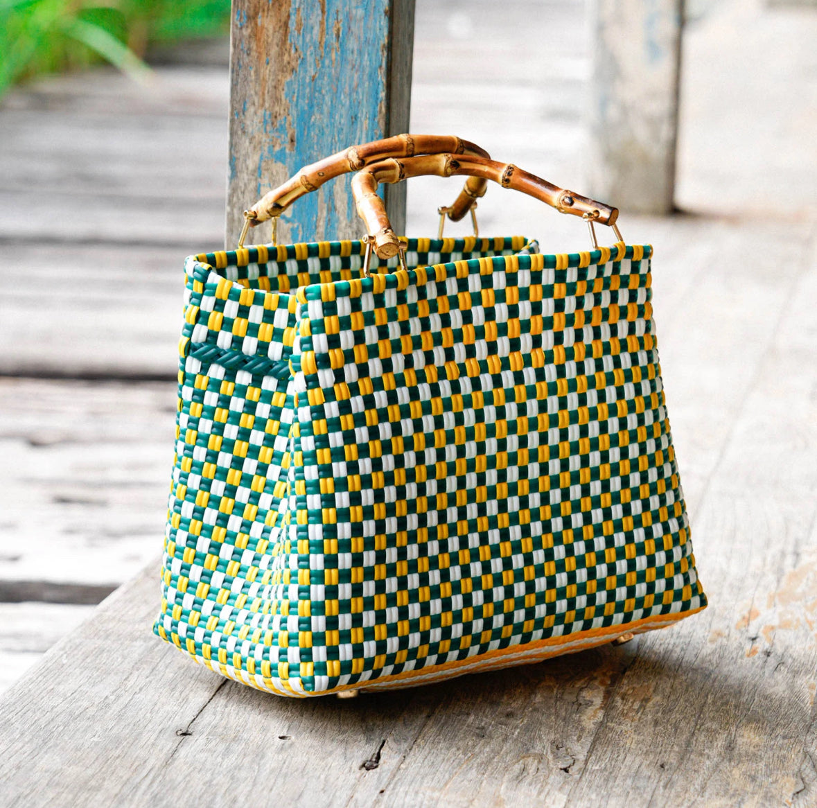 Handcrafted Tote (YLW/GRN)
