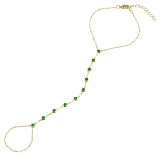 Sparkling Green Hand Chain