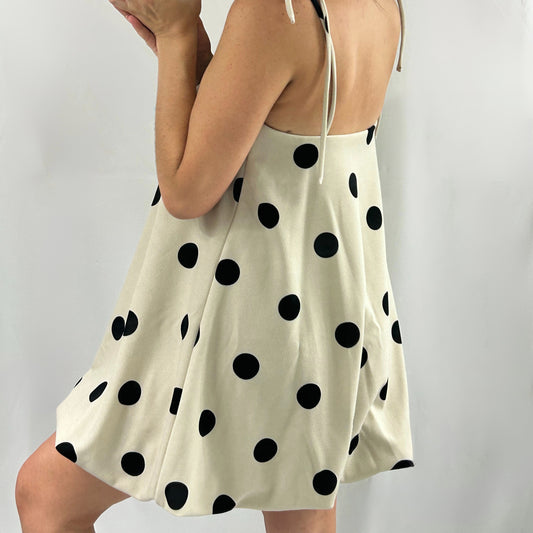 Polka Dot Bubble Mini Dress