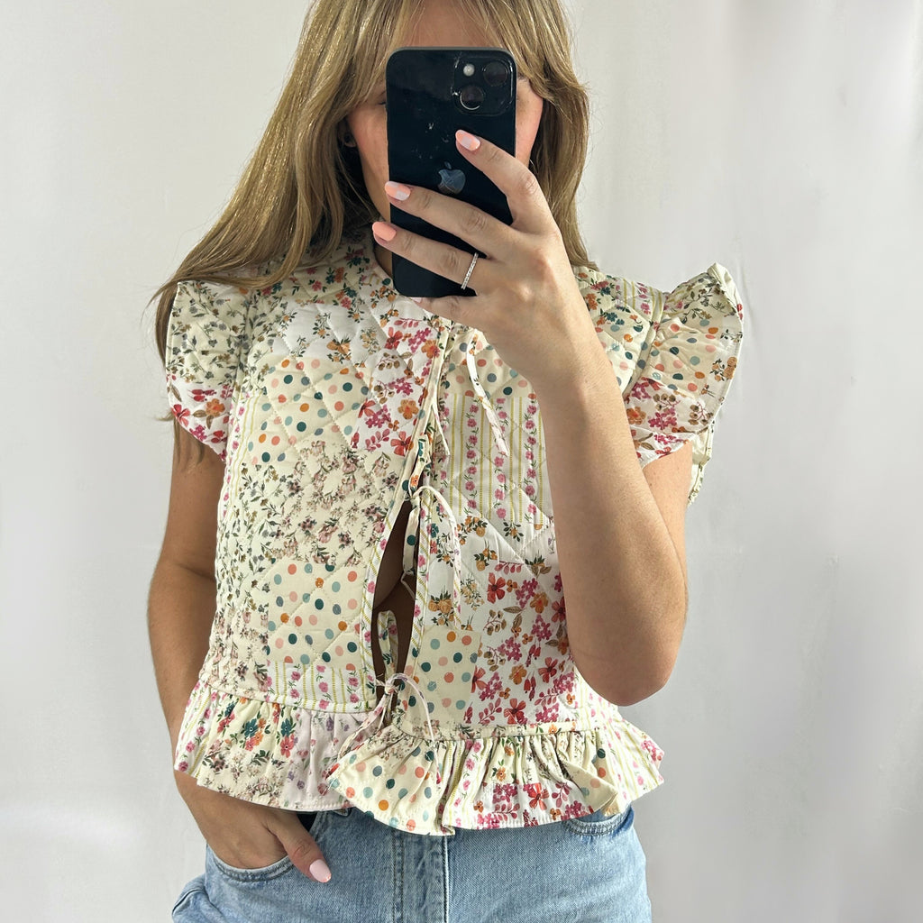 Quilted Multi Patch Vest