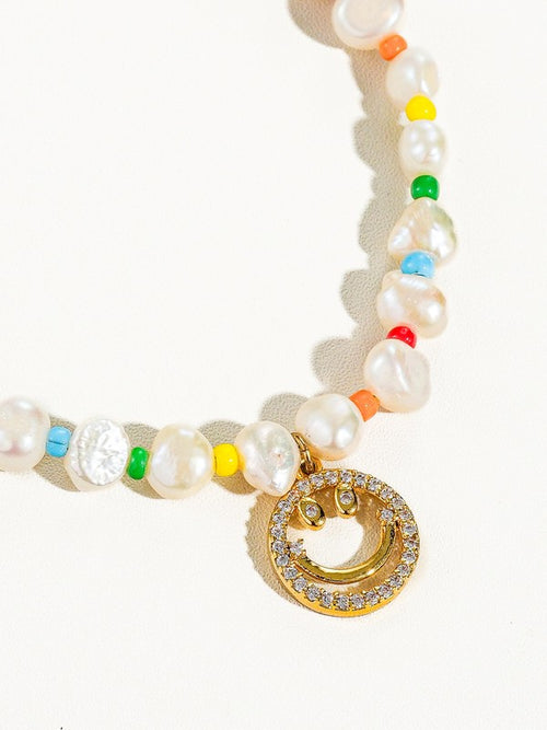 Colorful Happy Face Choker