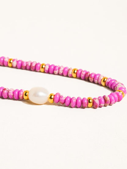 Boho Beaded Pearl Necklace