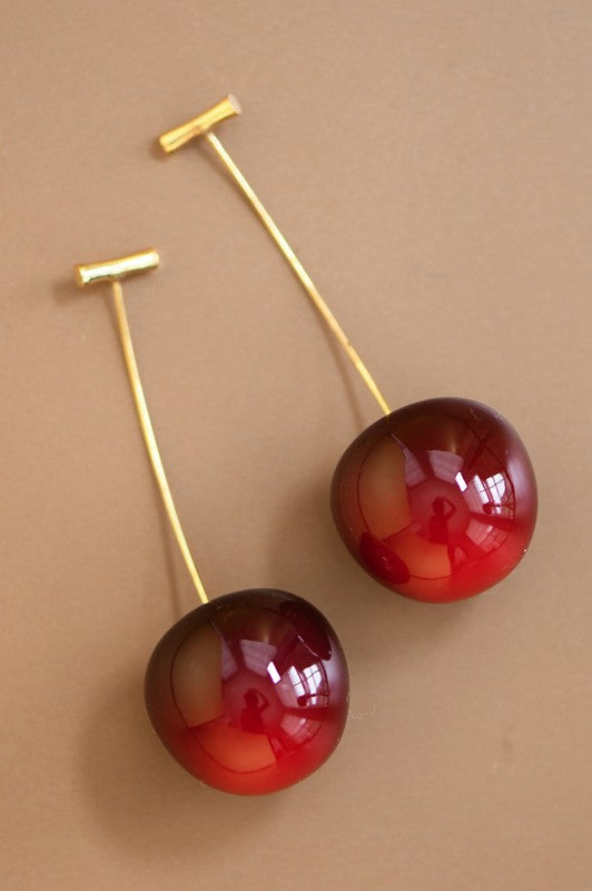 Cherry Drop Earrings