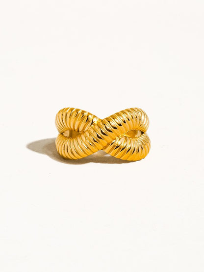 Cross Spiral Ring
