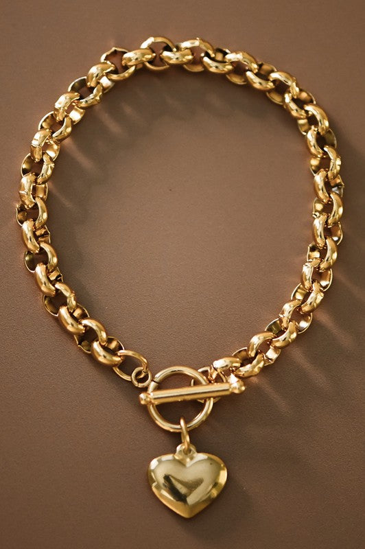 Heart Charm Bracelet
