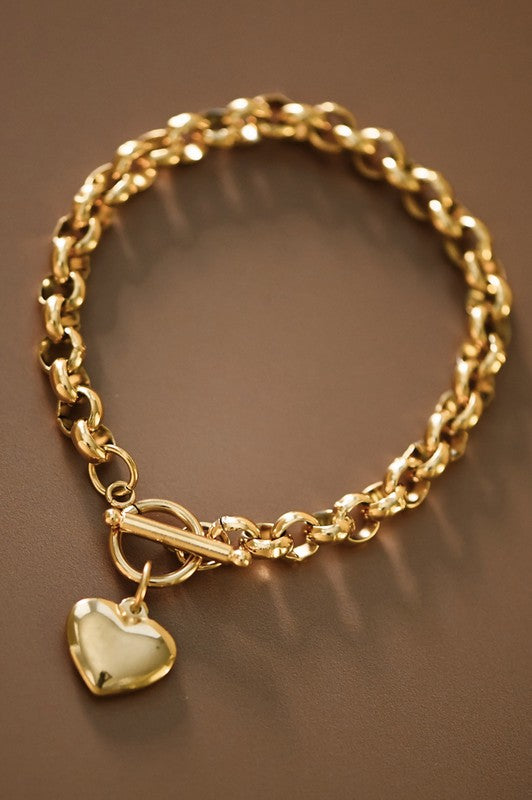 Heart Charm Bracelet