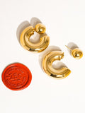 Ball C Hoop Earring