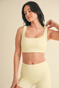 Lemon Gingham Top & Bottom Set