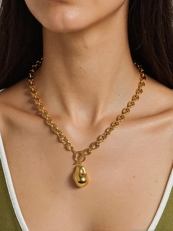 Large Pearl Chain Necklace