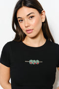 Olive Beaded Tee