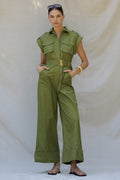 Olive Wide-leg Jumpsuit