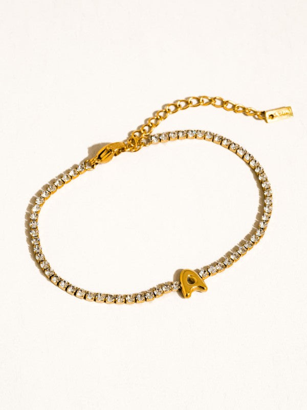 Rhinestone Letter Bracelet