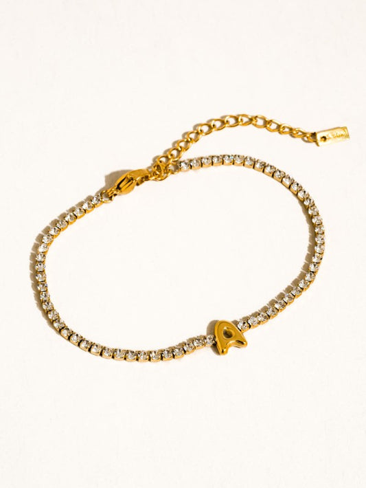 Rhinestone Letter Bracelet