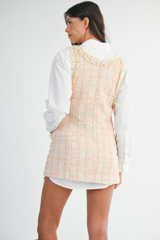 Mini Dress And Button Down Shirt Set