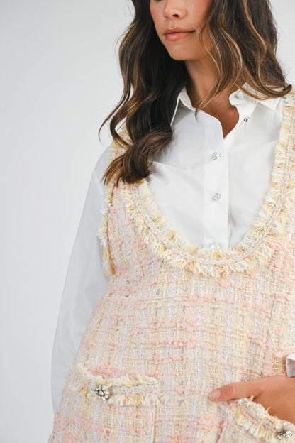 Mini Dress And Button Down Shirt Set