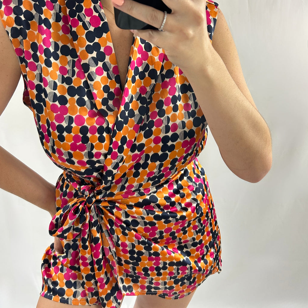 Polka Wrap Romper