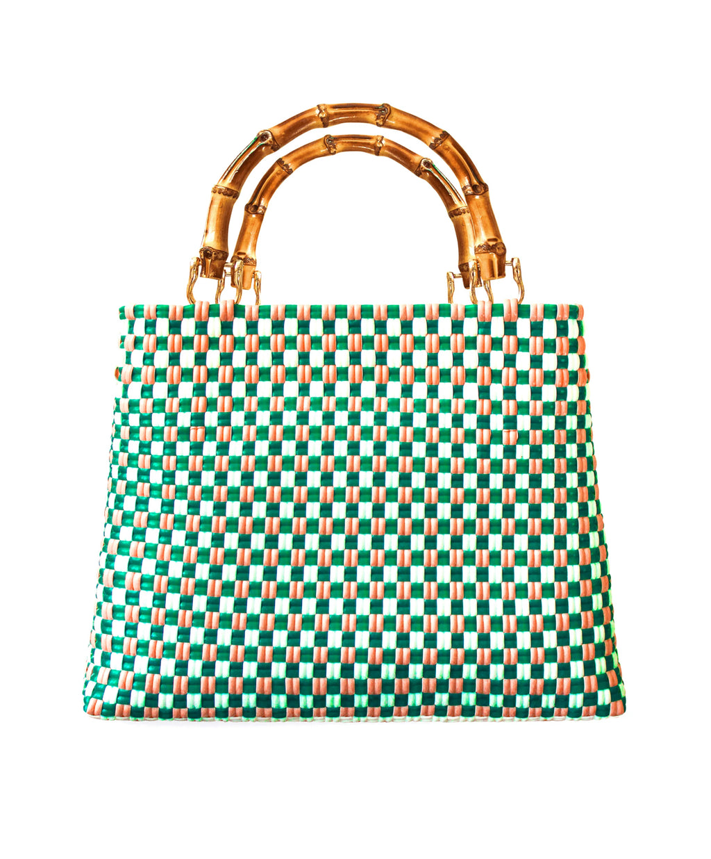 Handcrafted Tote (GRN/PNK)