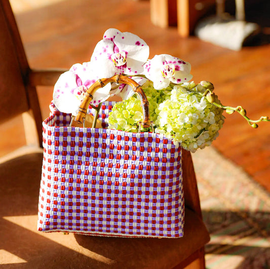 Handcrafted Tote (VIO/RED)