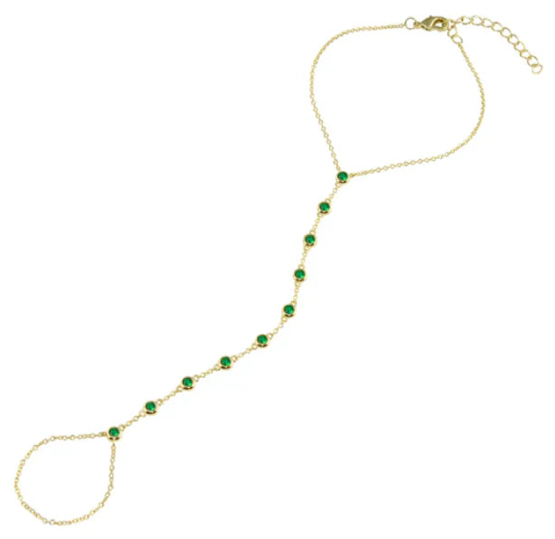 Sparkling Green Hand Chain