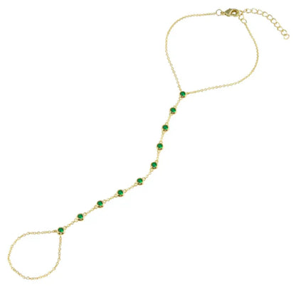 Sparkling Green Hand Chain