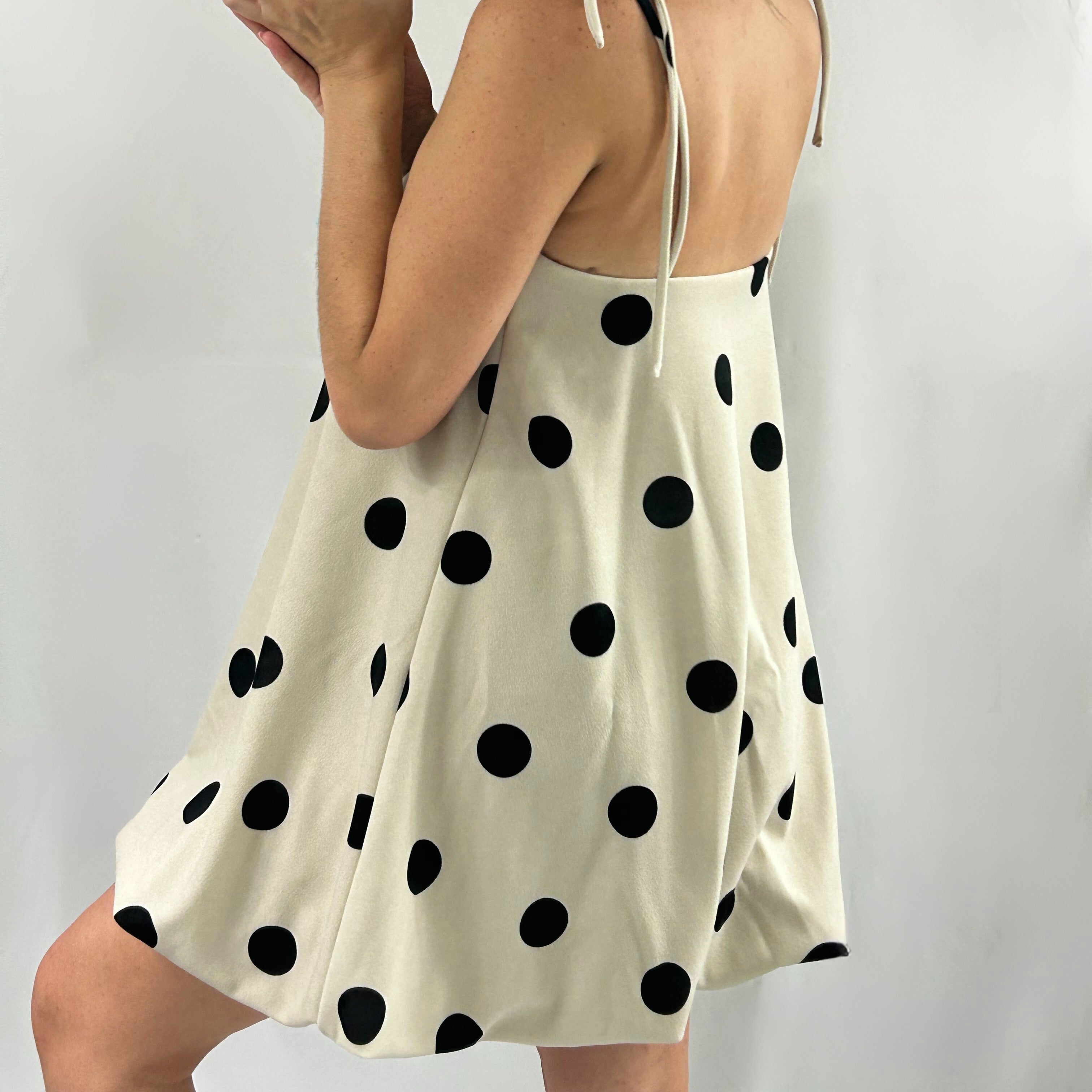 Polka Dot Bubble Mini Dress